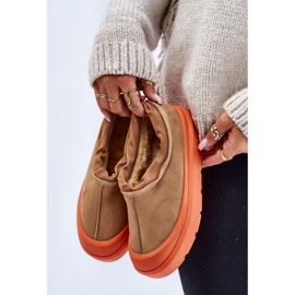 Stivali da neve con plateau Camel Izamine da donna con tomaia bassa marrone 2