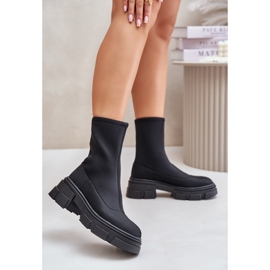 Stivali slip-on con tacco piatto neri Ravendria nero 2