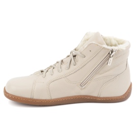 Olivier Scarpe invernali da donna in pelle 1261 minimaliste a piedi nudi, beige 2