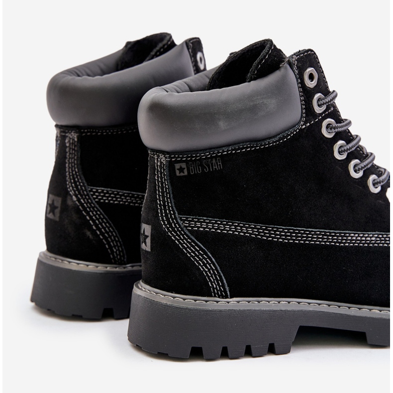 Stivali da uomo isolati in pelle scamosciata Big Star OO174138 Sistema HI-POLY Neri nero 2