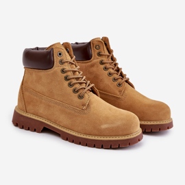 Stivali da uomo isolati in pelle scamosciata Big Star OO174136 Sistema HI-POLY Cammello marrone 1