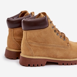 Stivali da uomo isolati in pelle scamosciata Big Star OO174136 Sistema HI-POLY Cammello marrone 2