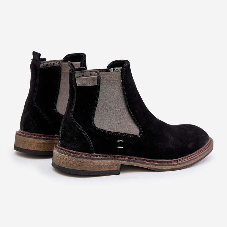 Stivaletti Chelsea da uomo in pelle scamosciata Big Star OO174154 Neri nero 2