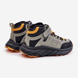 Scarpe da trekking per bambini Trapper isolate con velcro Big Star OO374181 Cachi verde 2