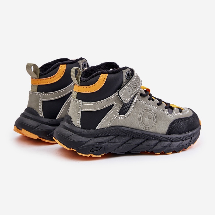 Scarpe da trekking per bambini Trapper isolate con velcro Big Star OO374181 Cachi verde 2