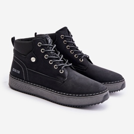 Stivali stringati da uomo Big Star OO174559 Sistema Hi-Poly neri nero 1