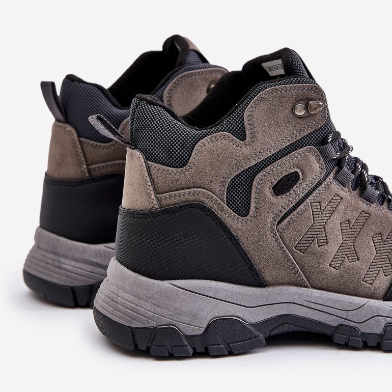 News Scarpe da trekking stringate isolate da uomo Grigie Zerista grigio 2