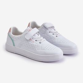 Sneakers da Bambino Realizzate in Eco Pelle Con Velcro Big Star OO374005 Bianco bianca 1