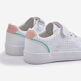 Sneakers da Bambino Realizzate in Eco Pelle Con Velcro Big Star OO374005 Bianco bianca 2