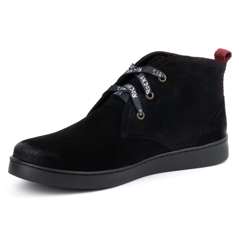 Stivaletti Chukka in pelle da uomo, isolanti KAMPOL 110/35 neri nero 1