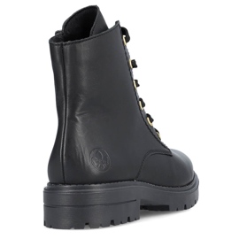 Comodi stivali neri isolanti da donna in pelle Rieker Z2841-00 nero 1