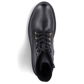 Comodi stivali neri isolanti da donna in pelle Rieker Z2841-00 nero 2