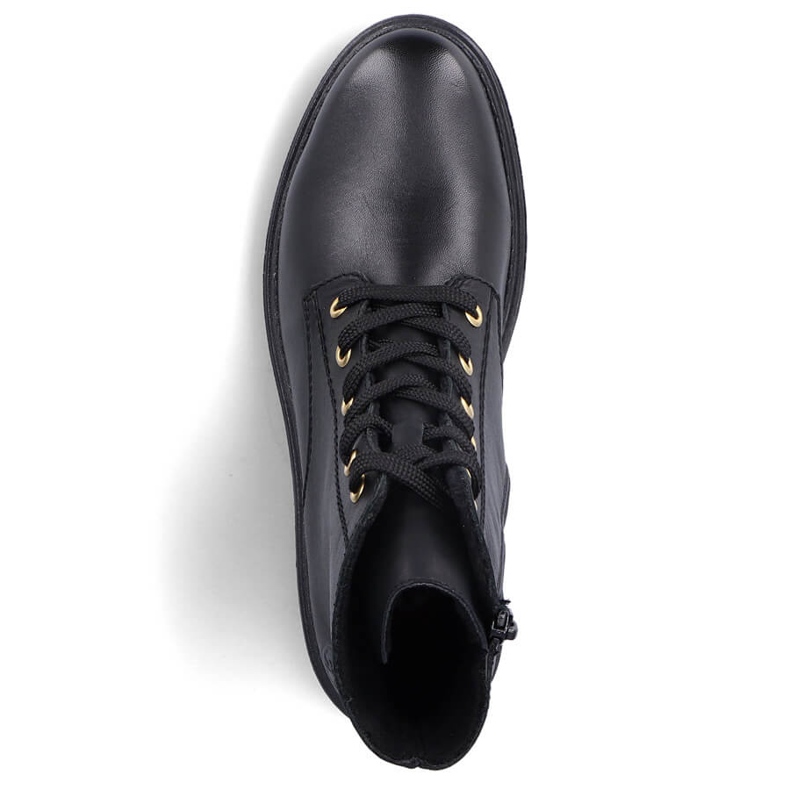Comodi stivali neri isolanti da donna in pelle Rieker Z2841-00 nero 2