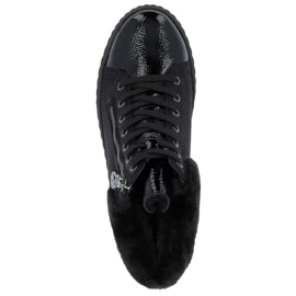Stivali con zeppa neri da donna impermeabili Rieker N2505-00 nero 2