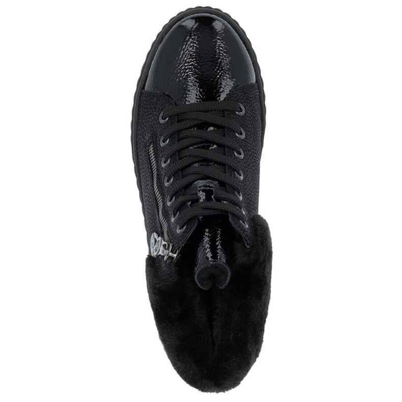 Stivali con zeppa neri da donna impermeabili Rieker N2505-00 nero 2