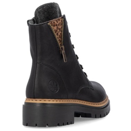 Stivali isolanti da donna, neri Rieker 72617-00 nero 1