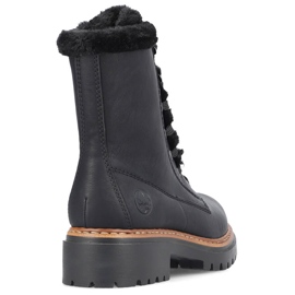 Borse termiche da donna con pelliccia, nere Rieker 72625-00 nero 1