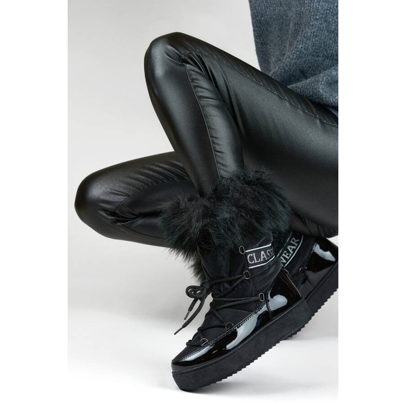 Doposci da donna con pelo, neri 5705-1B nero 2
