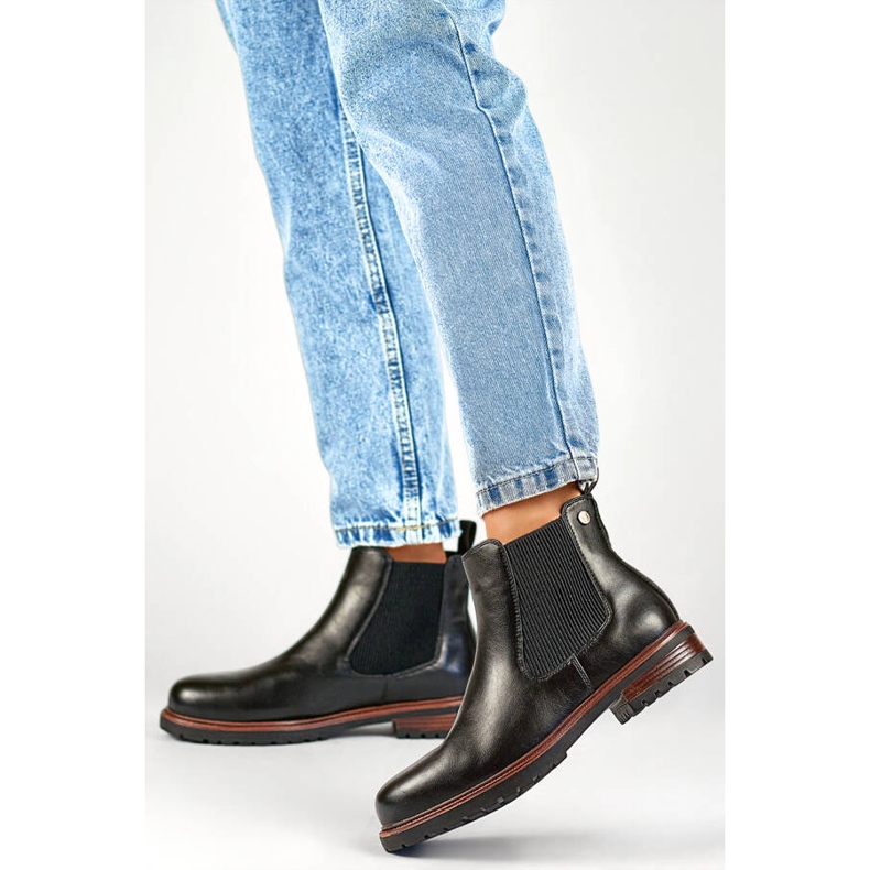 Stivaletti Chelsea isolanti da donna, neri GD-WL71B nero 2
