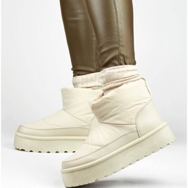 Doposci da donna con plateau, beige J2-38-BE 1