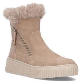 Filippo DBT6484/24 Stivali platform in pelle beige 2