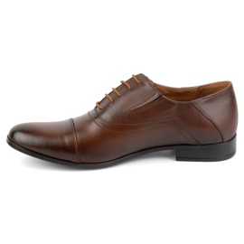 Olivier Scarpe formali da uomo in pelle, eleganti stringate 290LU, colore marrone 1