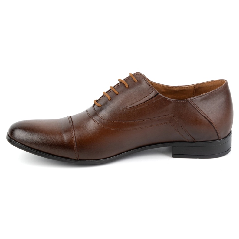 Olivier Scarpe formali da uomo in pelle, eleganti stringate 290LU, colore marrone 1