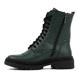 WASAK Stivaletti alti da donna in pelle con lacci invernali 0640 verde 1
