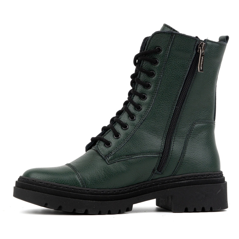 WASAK Stivaletti alti da donna in pelle con lacci invernali 0640 verde 1