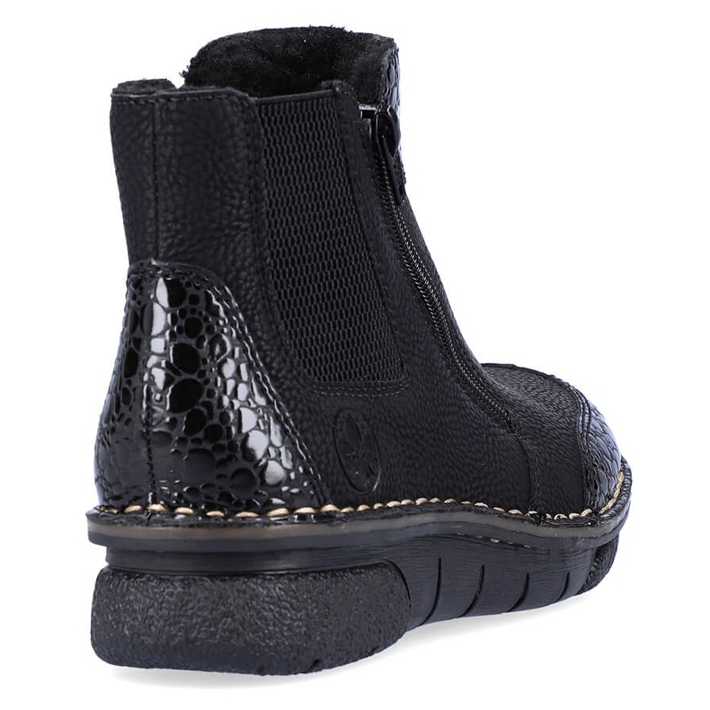 Comodi stivali da donna con imbottitura nera Rieker 73355-00 nera nero 1