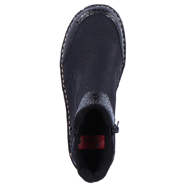 Comodi stivali da donna con imbottitura nera Rieker 73355-00 nera nero 2