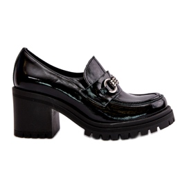 Zazoo 20175 Scarpe da donna in vernice con tacco alto, pelle naturale, nero 4