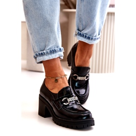 Zazoo 20175 Scarpe da donna in vernice con tacco alto, pelle naturale, nero 2