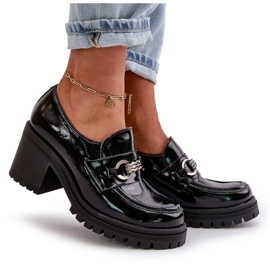 Zazoo 20175 Scarpe da donna in vernice con tacco alto, pelle naturale, nero 5