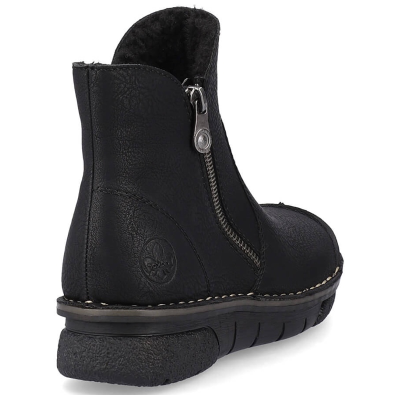Comodi stivali da donna isolati neri Rieker 73357-00 nero 2