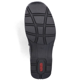 Stivaletti isolanti in pelle da uomo con cerniere, neri Rieker 05398-00 nero 1