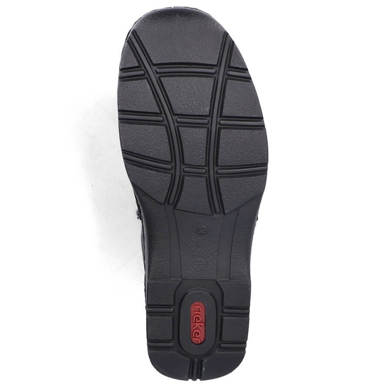 Stivaletti isolanti in pelle da uomo con cerniere, neri Rieker 05398-00 nero 1