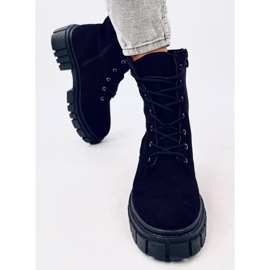 Stivali stringati Kelis Black nero 1