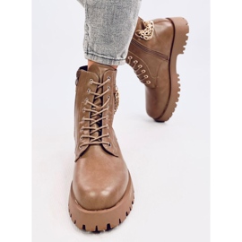 Stivali stivali con catene Tokio Khaki marrone 1
