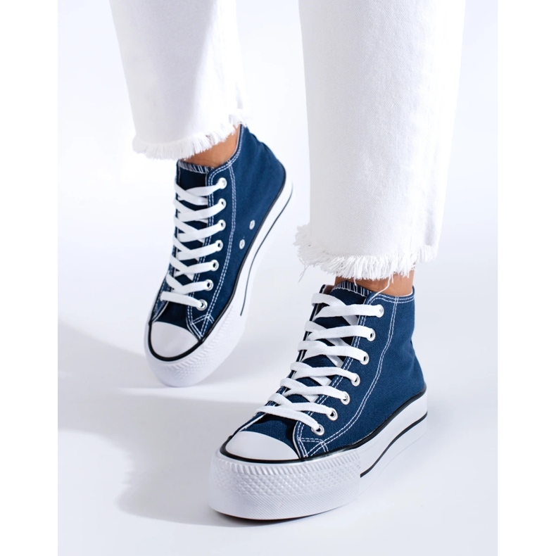 Sneakers Alte Sulla Piattaforma blu 2