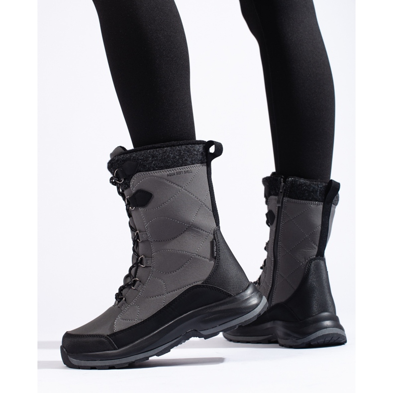 Scarpe da trekking stringate da donna DK waterproof grigio 2