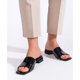 Goodin Classici zoccoli neri da donna con tacco alto nero 1