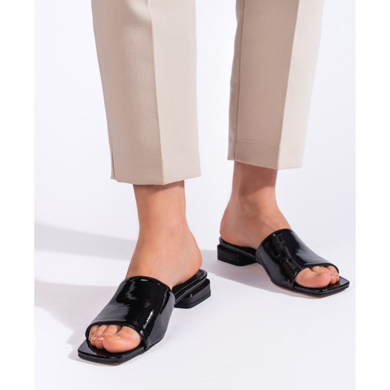 Goodin Classici zoccoli neri da donna con tacco alto nero 1