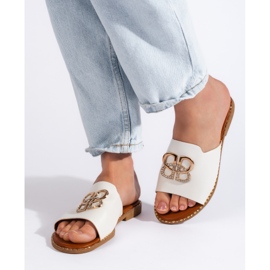 Eleganti infradito da donna bianche bianco 1