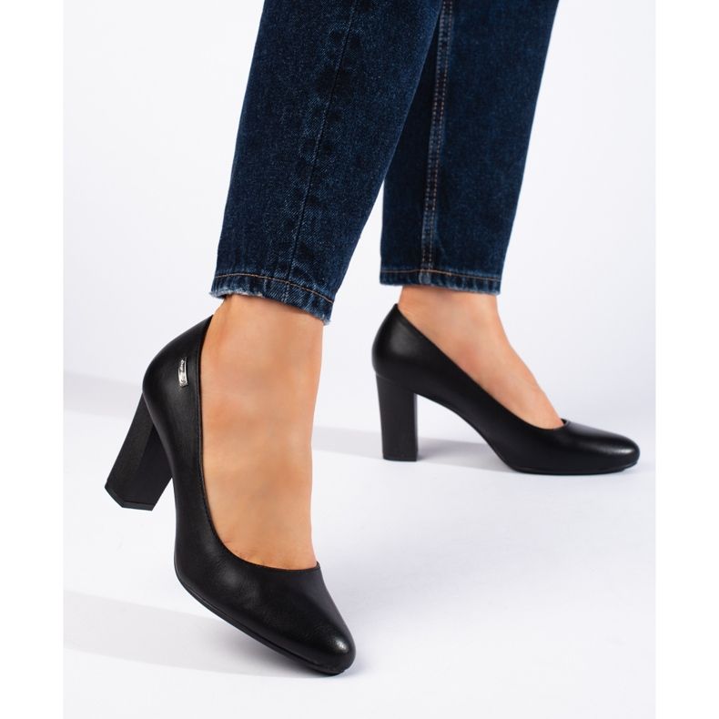 Décolleté nere da donna con tacco alto di Sergio Leone nero 1