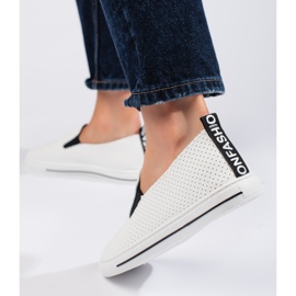 Sneakers da donna bianche traforate bianco 1