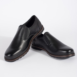 Scarpe slip-on nere da uomo nero 1