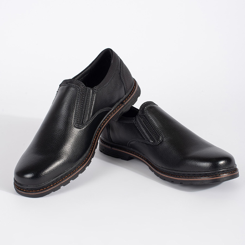 Scarpe slip-on nere da uomo nero 1