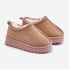 Doposci Da Bambino Con Plateau, Foderati In Pelliccia, Vilabria Beige 1