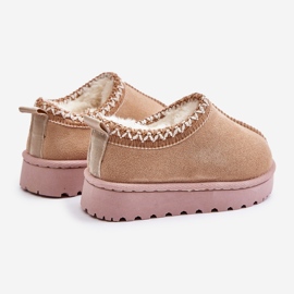Doposci Da Bambino Con Plateau, Foderati In Pelliccia, Vilabria Beige 2